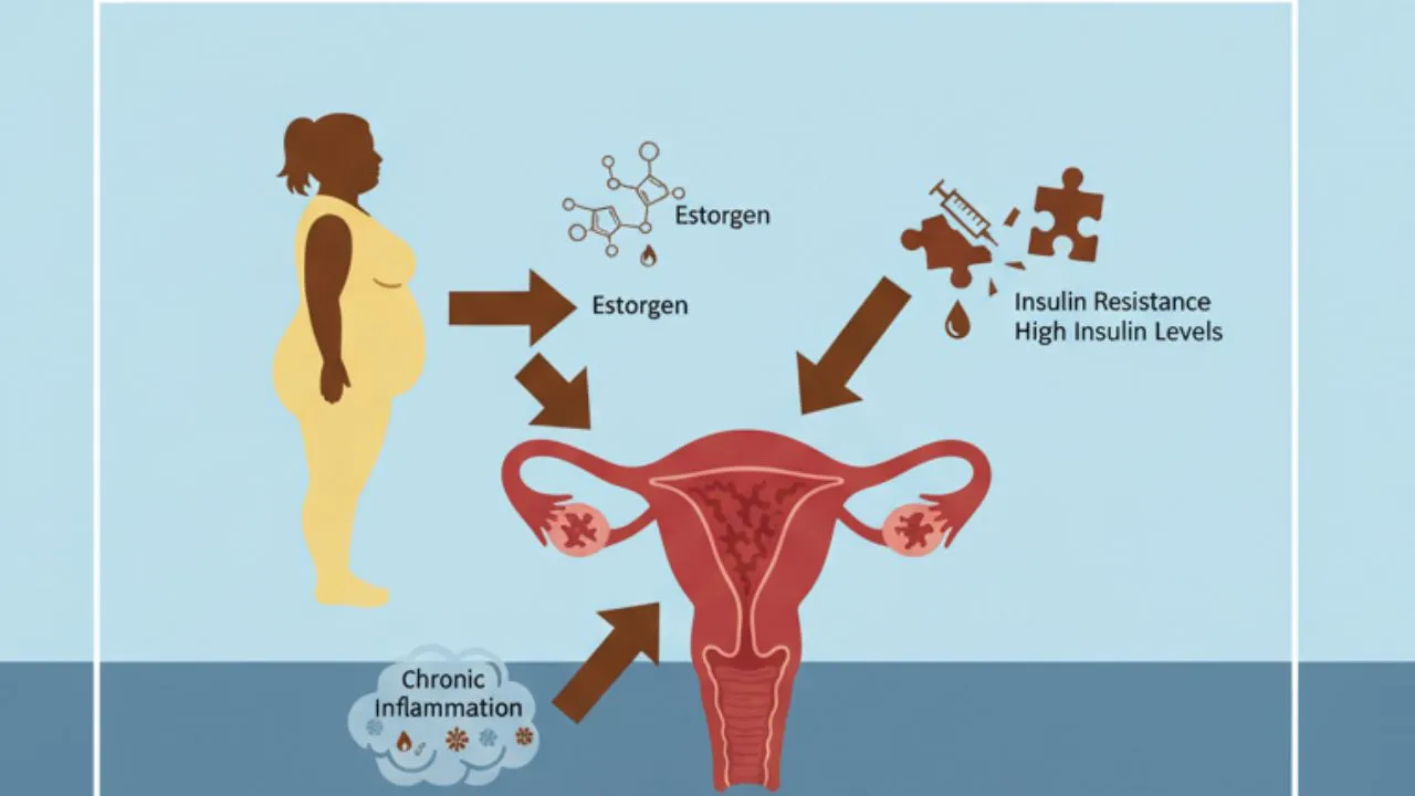 Obesity & Endometrial Cancer infographics