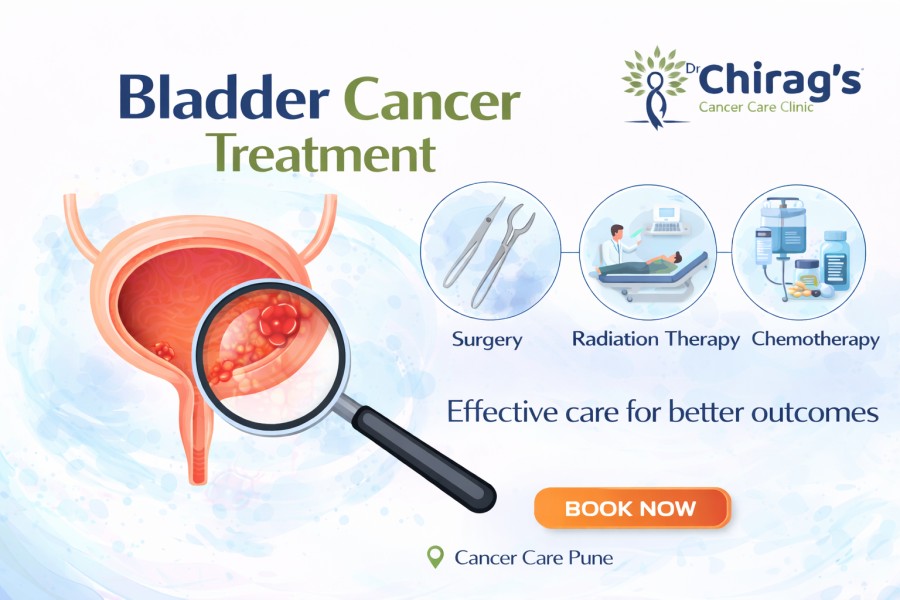 Bladder cancer treatment by Dr. Chirag Bhirud in Pune showing diagnosis and advanced surgical care